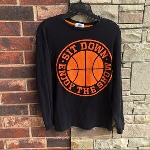 Old Navy Black L/S Basketball Shirt Boys 14/16